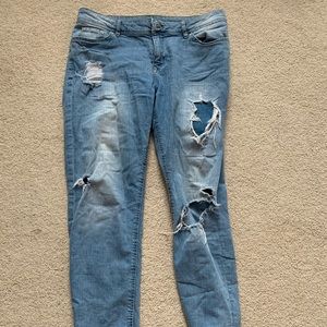 H&M Ripped blue boyfriend jeans